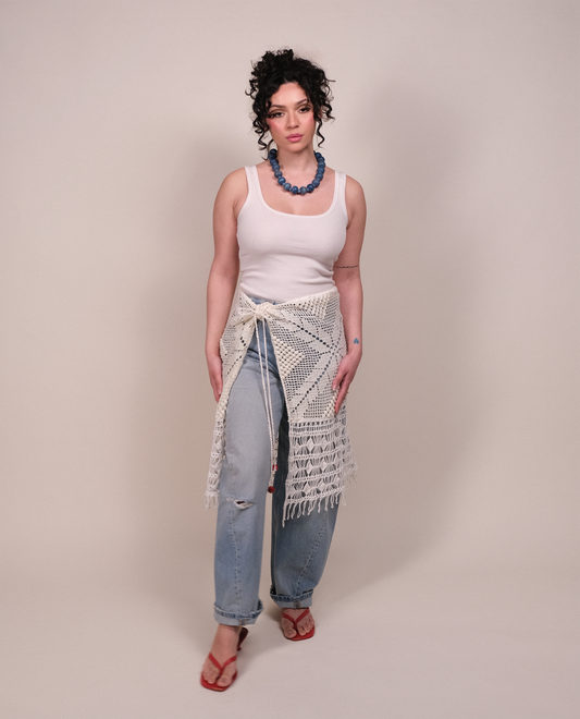 white wrap sarong