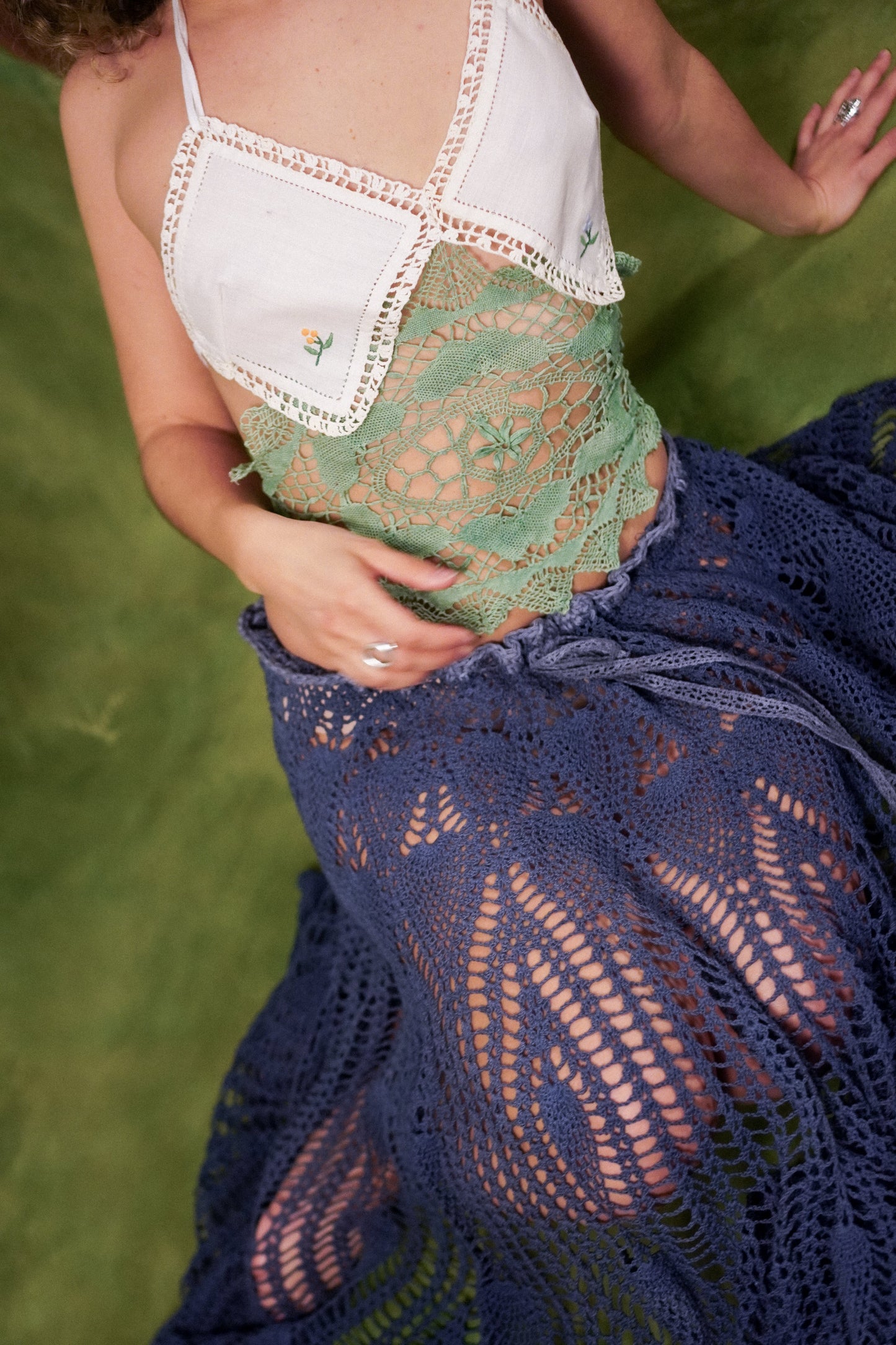 navy circle skirt