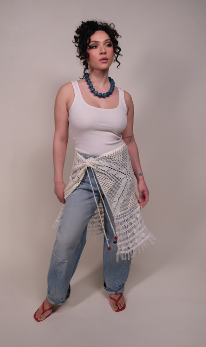 white wrap sarong