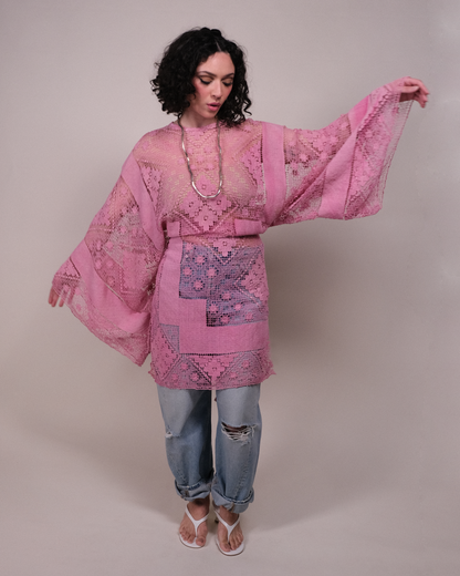 pink t-dress