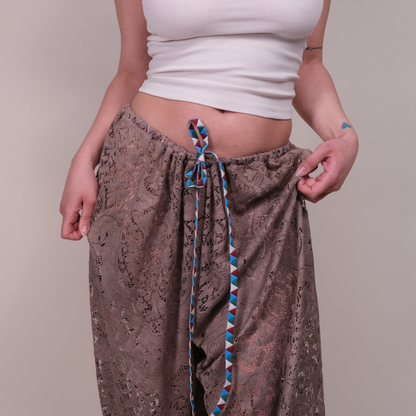 taupe harem bloomer pants